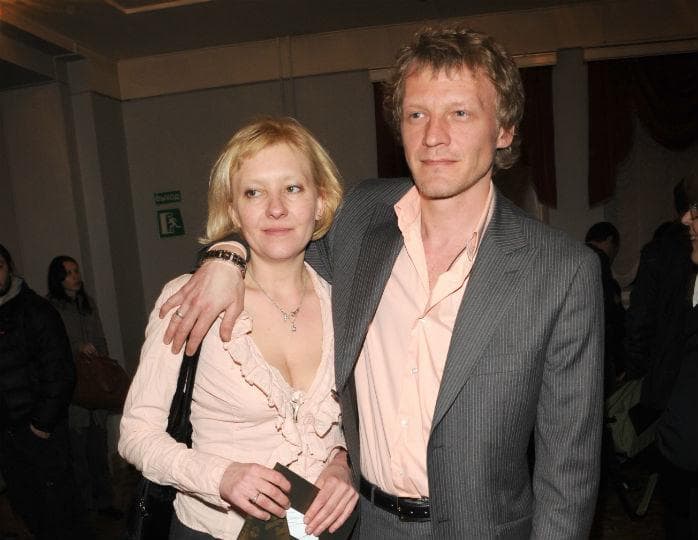 Алексей Серебряков с женой