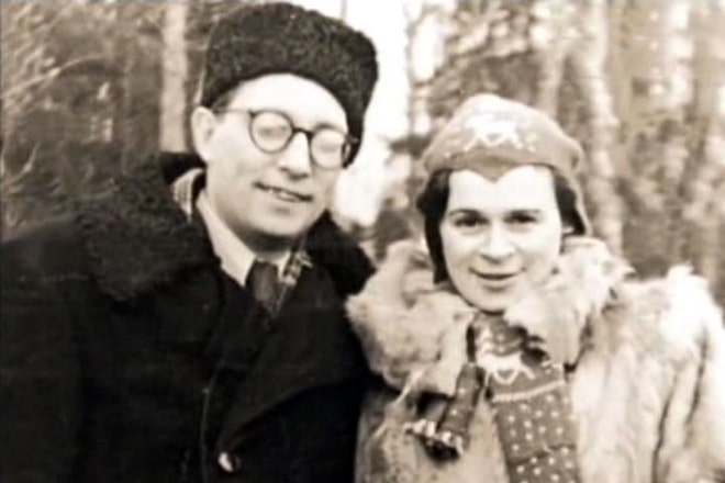 Лев Ошанин с женой Еленой Успенской